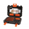Black & Decker A7232-XJ 50-dielna sada vrtákov a bitov z titánu, Čierno-oranžová Black & Decker