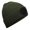 Beechfield Zimná čiapka s kruhovou nášivkou B332R Olive Green one size