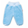Baby Nellys Dojčenské chlupáčkové tepláčky Cute Bunny - modré 62 (2-3m)