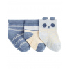 CARTERS CARTER'S Ponožky Blue Panda Stripe chlapec LBB 3 ks Veľkosť: 3-12 m