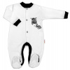 Baby Nellys Bavlnený overal Zebra - bielý, vel. 74 Baby Nellys
