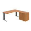 OFFICE PRO s.r.o. HOBIS kancelársky stôl pracovný, zostava ľavá - FE 1800 60 HR L, jelša