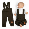Baby Nellys | Rostoucí legíny se šlemi, žebrované s širokým pásem - čokoláda, 68/74 - 92, 98 (18-36m)