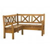 Rohová lavica MEXICANA BAX25 ľavá s podpierkami rúk Barevné provedení: vosk - světle hnědý-medový