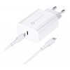 Rýchlonabíjačka Forcell vrátane dátového kábla USB-C 25 W biela