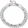 HS Obojok retiazkový, sťahovací s krúžkom, 3mm/55cm, dvojradový, malé oko, nerezová oceľ matná