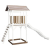 Herná veža axi Beach Tower biela šmýkačka drevo hnedo-biele