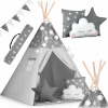 Detský iglu stan, vigvam RicoKids 3 roky + (TIPI vigvamový stan pre deti TEEPEE Garland Pillows Stabilizer Darček)