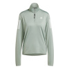 adidas The Run Half-Zip Running Top Womens Silver Green 10 (S)