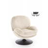 Halmar Kreslo Shell, krémové, otočné 360 °