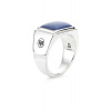 Rebel&Rose Nadčasový strieborný prsteň Square Lapis Lowneck RR-RG033-S