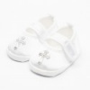 Dojčenské saténové capačky ku krstu New Baby 0-3 m Biela 12-18 m