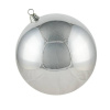 DECOLED Plastová guľa, priem. 30 cm, strieborná, lesklá, vonkajšia