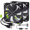 2V1 PC CHLADIACI VENTILÁTOR 5V USB 140 MM