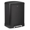 KELA Mülltrenner Davino silent close 2x12l 37x34cm H:50cm Edelstahl Čierna