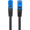 Lanberg PATCHCORD CAT.6A S/FTP LSZH CCA 1M BLACK FLUKE PASSED LANBERG