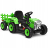 Detský traktor Costway čierny, zelený
