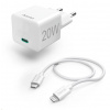 Hama set: rychlá USB nabíječka USB-C PD 20 W + kabel USB-C Lightning 1 m 201620