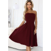 Vínové korzetové midi šaty VIVIENNE 641-1 S