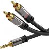 PremiumCord HQ stíněný kabel stereo Jack 3.5mm-2xCINCH M/M 1,5m kjqcin015
