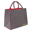 DEMA Plstená taška 42x22x34 cm Shopper XL antracit/červená