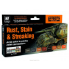 Vallejo Model Color Set - Rust, Stain and Streaking by Scratchmod 8x17 ml. (Model Air Vallejo 70183 Rust, stain and Steaking 8x17ml)