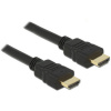 Delock HDMI prepojovací kábel Zástrčka HDMI-A 1 m čierna 84752 pozlátené kontakty, 4K UHD, dvojžilový tienený, krútený HDMI kábel; 84752
