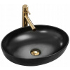 Umývadlo - Čierne matné umývadlo Carola 40x50 REA na dosku (Umývadlo - Čierne matné umývadlo Carola 40x50 REA na dosku)