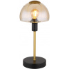 Globo Lighting Kokkini stolová lampa 1x25 W čierna-jantárová 21914A