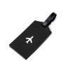 Menovka / visačka na kufor lietadlo - čierna
