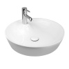 Oltens Lysake umývadlo 48.5x48.5 cm okrúhly pultové umývadlo biela 41807000
