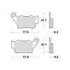Brzdové platničky BRAKING (semi-metalická zmes SM1, 2 ks v balení)