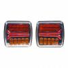 Združené LED svetlá na prívesný vozík 12V / 24V - s dynamickými smerovkami / ECE R4, R6, R7, R10 (102,6x110,2x40mm) 2ks