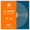 SPINCARE DENSITY 12 Inch 400g Polythene Outer Vinyl Record Sleeves 50ks (Super kvalitný 400 g vonkajšie PEHD obaly pre 12 