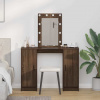 zahrada-XL Toaletný stolík Hnedá 102 x 33 x 135 cm Kompozitné drevo 865187