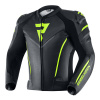 Kožená bunda REBELHORN FIGHTER BLACK/FLO YELLOW 50
