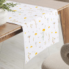Biante Bavlnený behúň na stôl Sandra SA-497 Žlté bylinky na bielom 35x140 cm