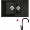 Sinks Amanda 780.1 Metalblack + Vitalia GR