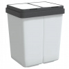Dvojitý odpadkový kôš, biely, 2x25 l