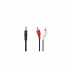 Nedis CAGB22200BK15 - Stereofonní Audio Kabel | 3,5mm Zástrčka - 2x RCA Zástrčka | 1,5 m | Černá barva (CAGB22200BK15)