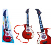 mamido Detská elektrická gitara so svetlami a melódiami červená