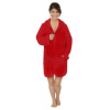 Bellatex dámský froté župan na zip červený - vel. M