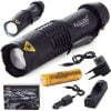 5v1 hliníková nabíjateľná LED baterka CREE zoom XM-L T6 400m