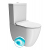 PURA WC kombi, Swirlflush, spodný/zadný odpad, biela dual-mat