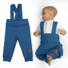 Baby Nellys | Rostoucí legíny se šlemi, žebrované s širokým pásem - modré, 68/74 - 80, 86 (12-18m)