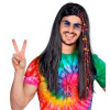 Pánska hippie parochňa s vrkočmi, čierna