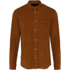 KARIBAN VINTAGE K599 / Menčestrová košeľa - washed brandy S