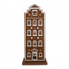 Clayre & Eef Hnedá kovová svietiaca perníková chalúpka Gingerbread House - 31*16*75 cm / 3*AA - Clayre & Eef