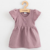 Dojčenské mušelínové šaty New Baby lavender - 68 (4-6m)