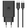 Motorola TurboPower 68W GaN Síťová nabíječka + USB-C Kabel 6.5A Black MOTOCHAR68Wo